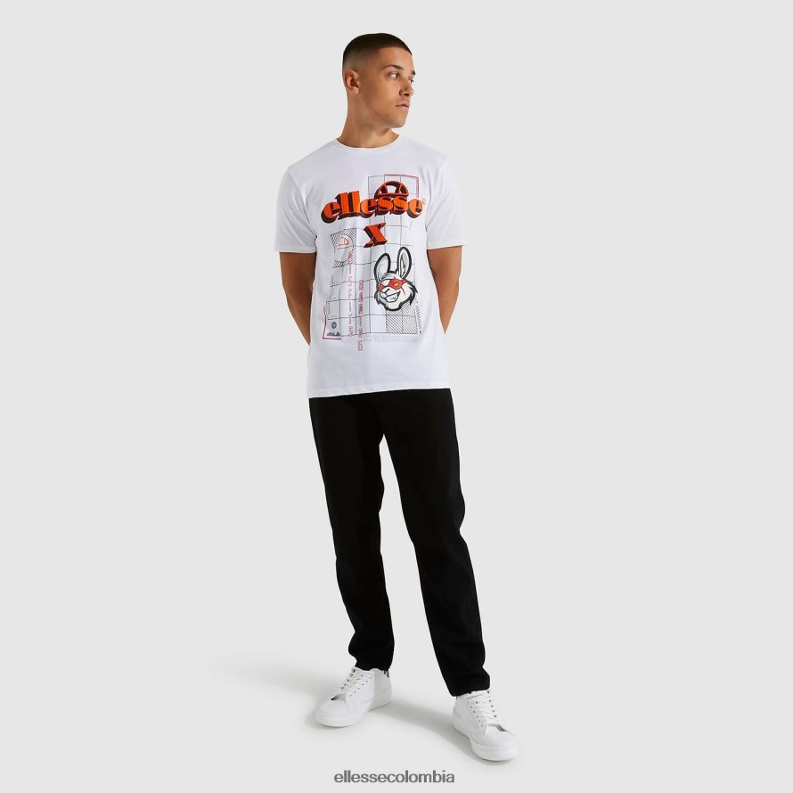 ropa blanco hombres Ellesse camiseta cibernética inadaptados 00TXB480