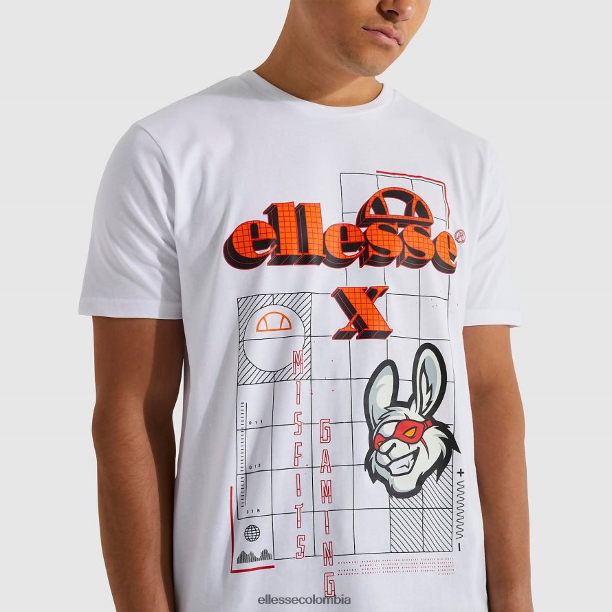 ropa blanco hombres Ellesse camiseta cibernética inadaptados 00TXB480