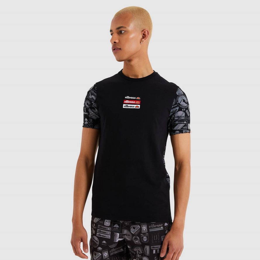 ropa negro hombres Ellesse camiseta hirona 00TXB475