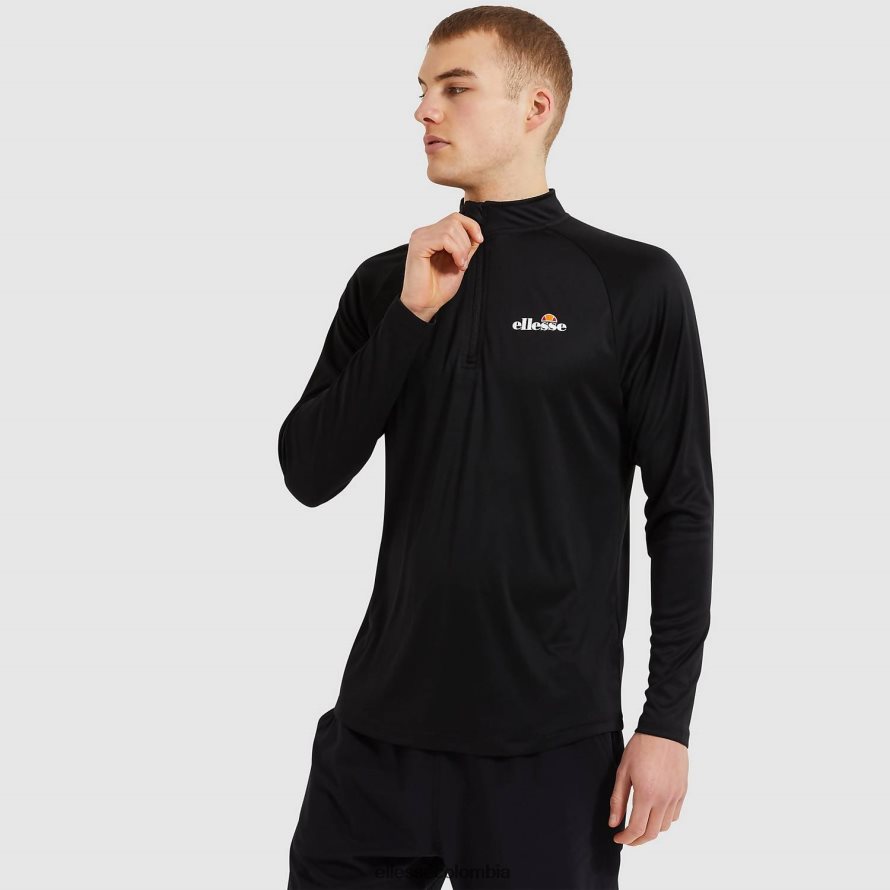 ropa negro hombres Ellesse bovaro 1/2 cremallera superior 00TXB330
