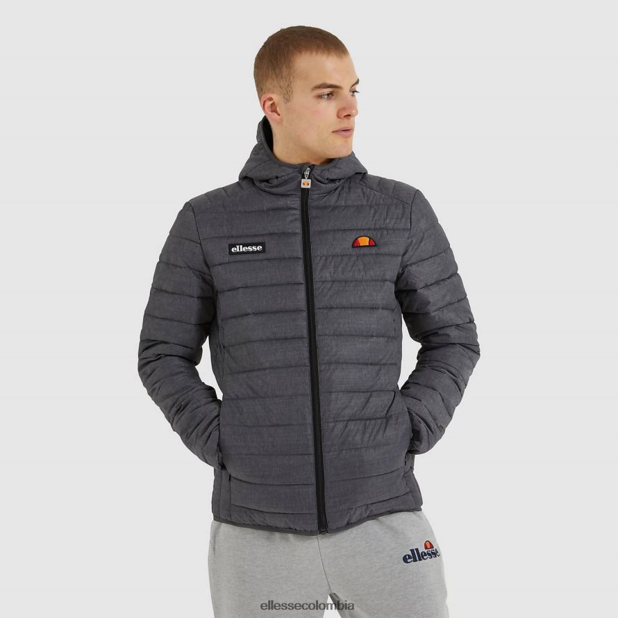 ropa marga gris oscuro hombres Ellesse chaqueta acolchada lombardía 00TXB287