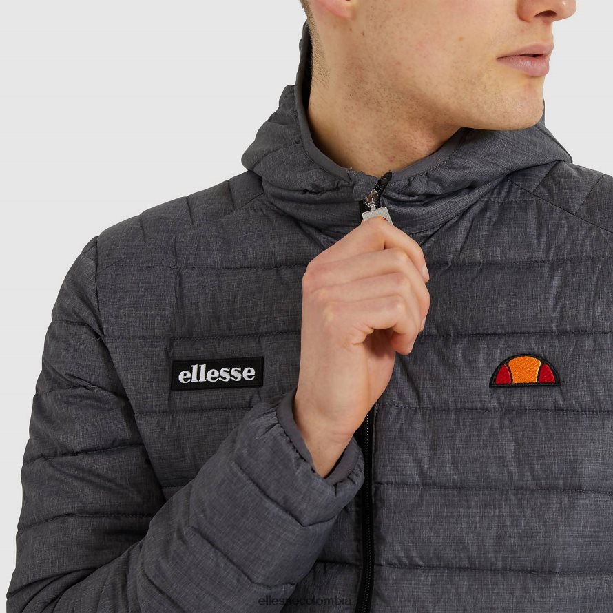 ropa marga gris oscuro hombres Ellesse chaqueta acolchada lombardía 00TXB287
