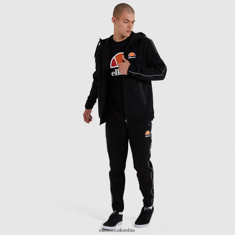 ropa negro hombres Ellesse sudadera con capucha ornari fz 00TXB316