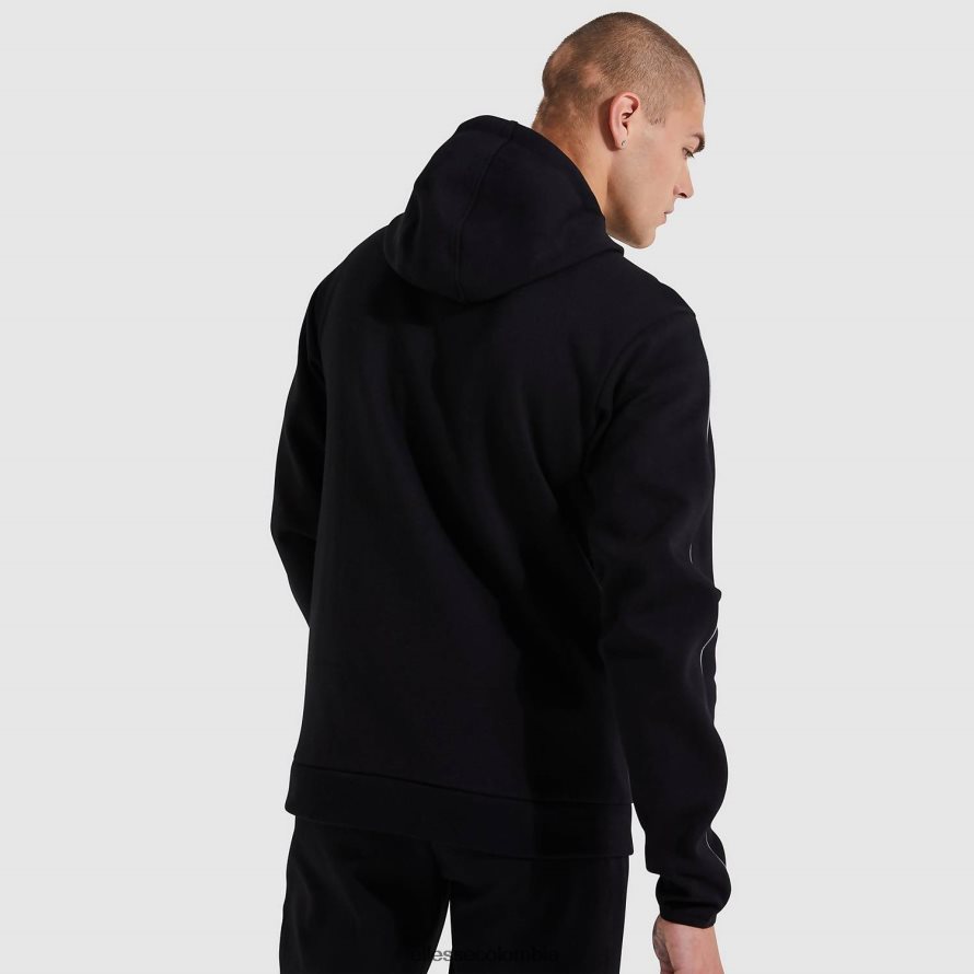 ropa negro hombres Ellesse sudadera con capucha ornari fz 00TXB316