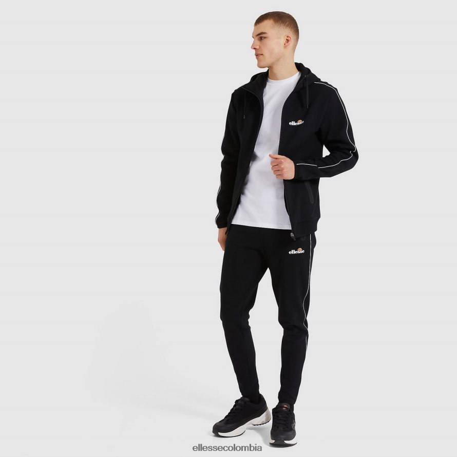 ropa negro hombres Ellesse sudadera con capucha ornari fz 00TXB316