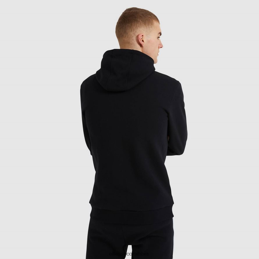 ropa negro hombres Ellesse sudadera con capucha ornari fz 00TXB316