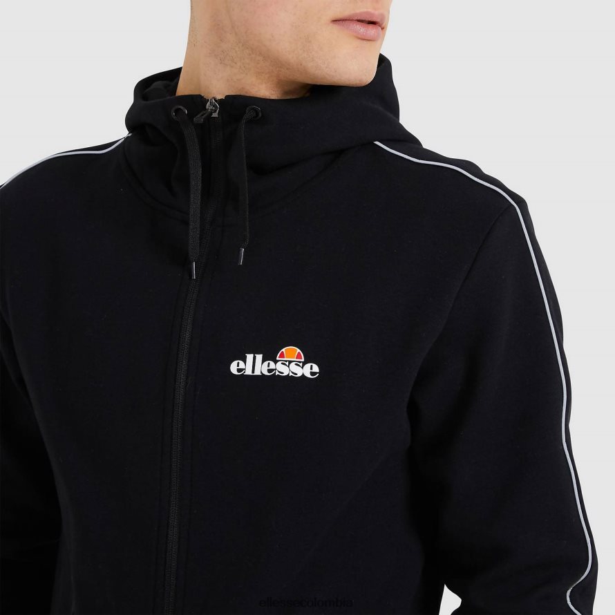 ropa negro hombres Ellesse sudadera con capucha ornari fz 00TXB316