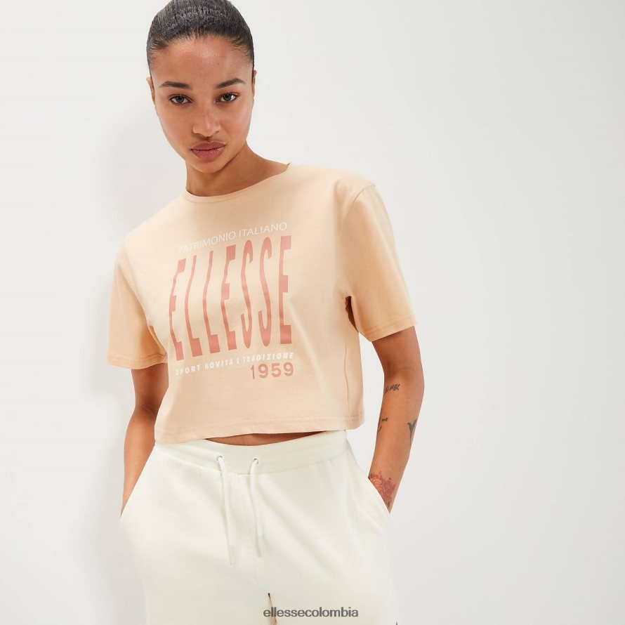 ropa marrón claro mujer Ellesse camiseta corta volia 00TXB88