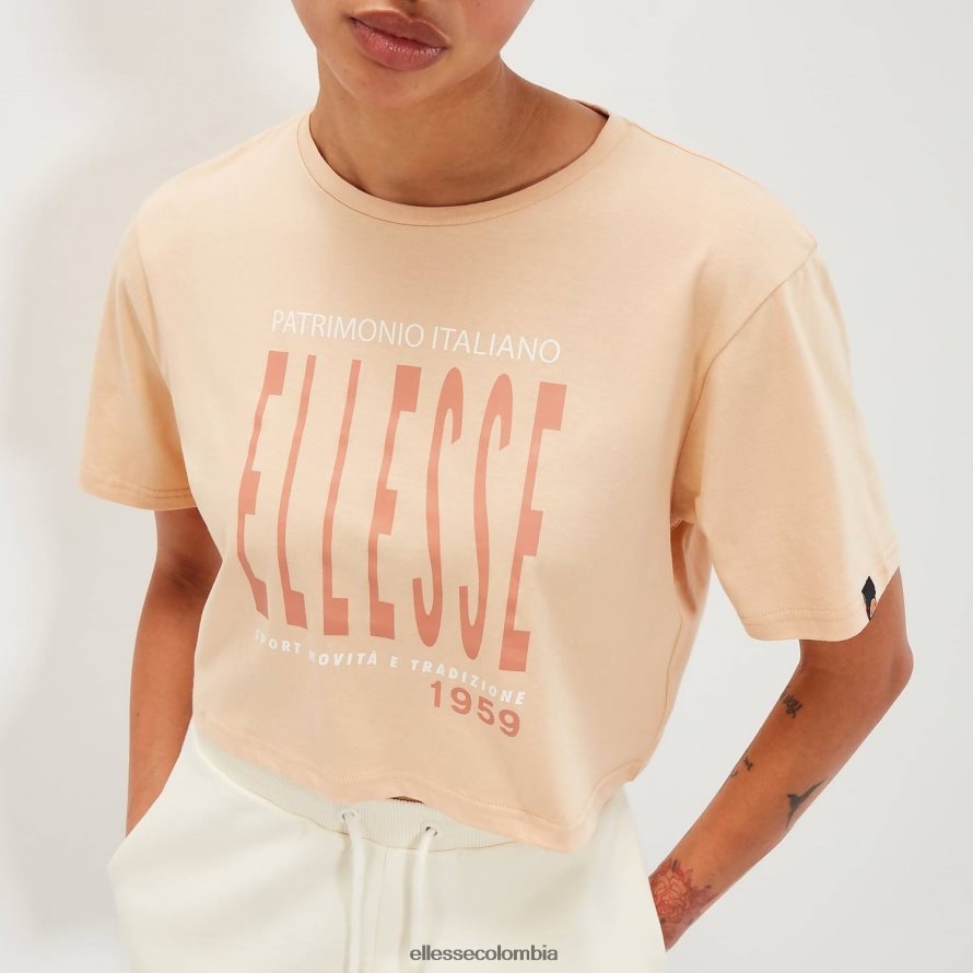 ropa marrón claro mujer Ellesse camiseta corta volia 00TXB88