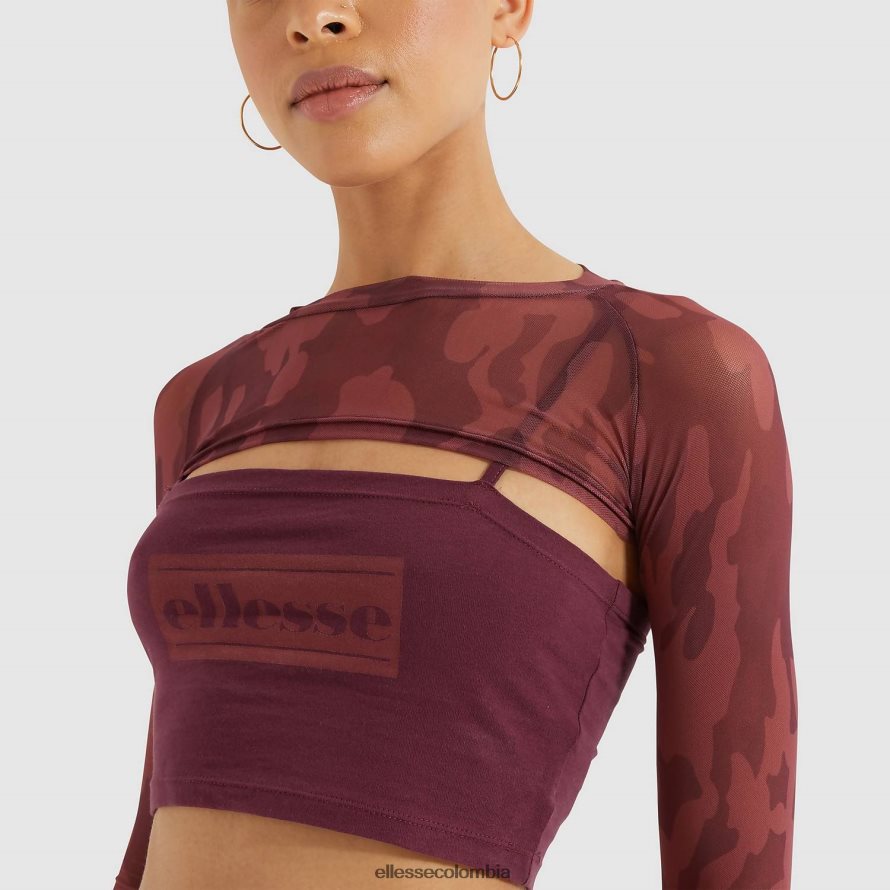 ropa morado oscuro mujer Ellesse camiseta corta darol 00TXB203