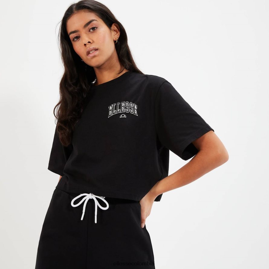 ropa negro mujer Ellesse camiseta beneventi croppd 00TXB57
