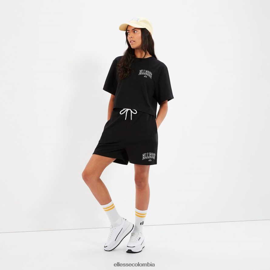 ropa negro mujer Ellesse camiseta beneventi croppd 00TXB57
