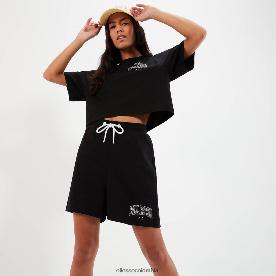 ropa negro mujer Ellesse camiseta beneventi croppd 00TXB57