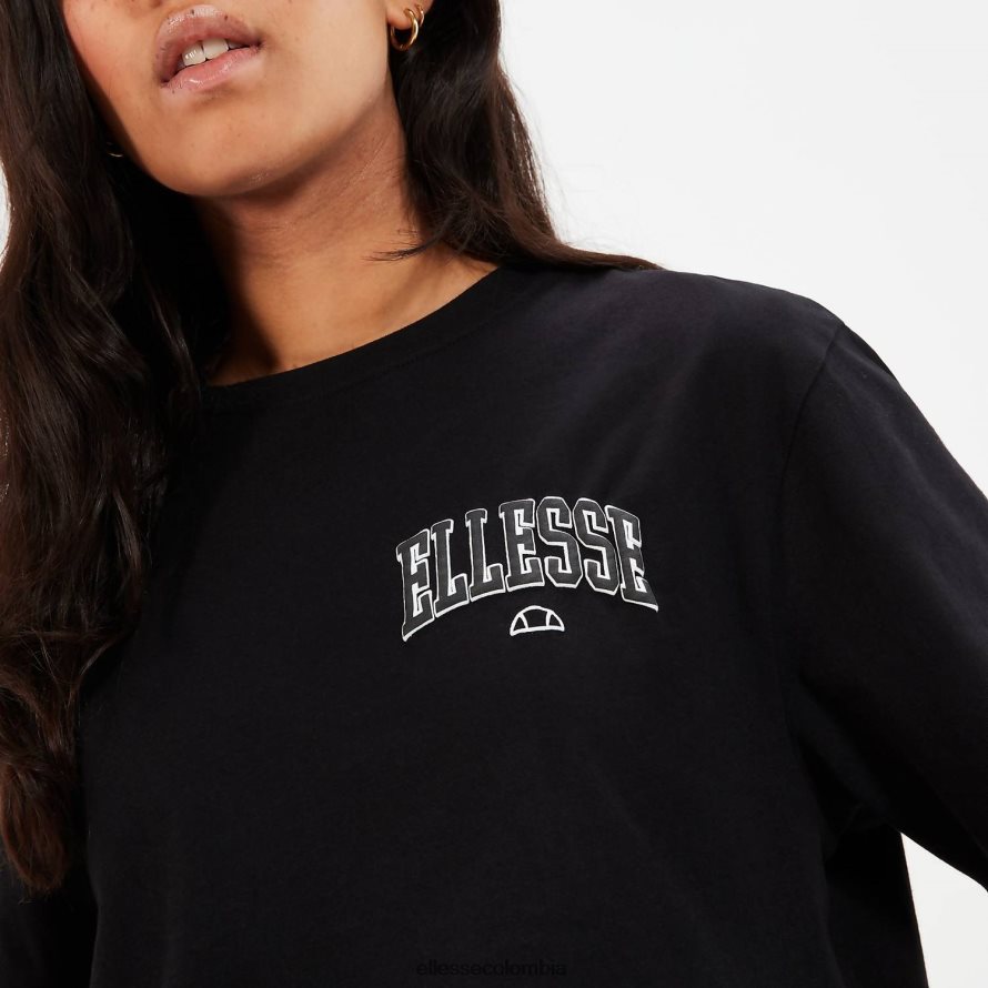 ropa negro mujer Ellesse camiseta beneventi croppd 00TXB57