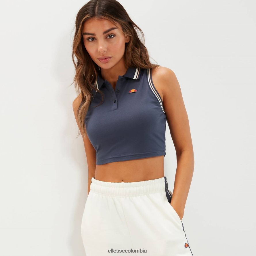 ropa azul oscuro mujer Ellesse chaleco corto villati 00TXB51