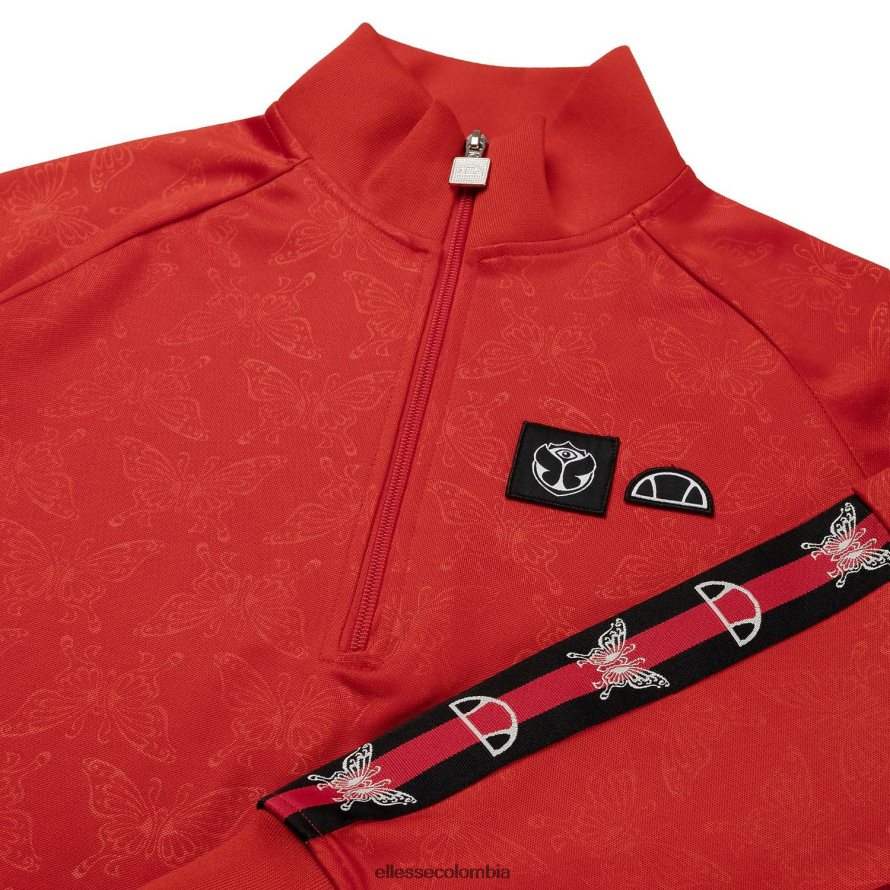 ropa rojo mujer Ellesse parte superior de la pista del mañana 00TXB19