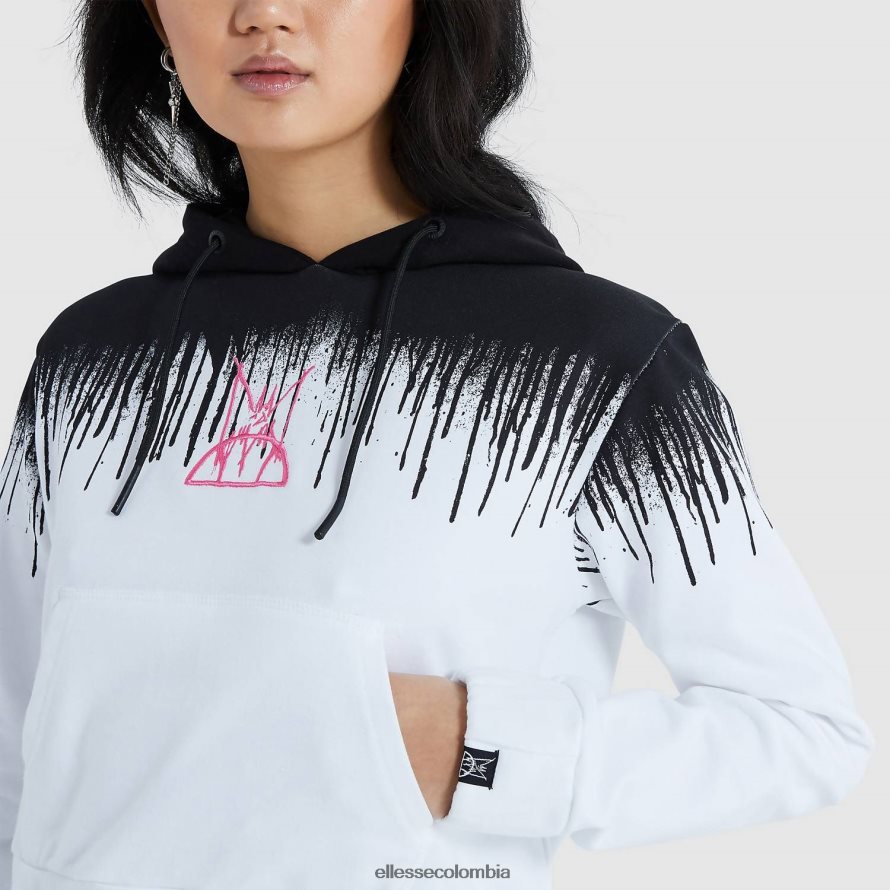 ropa negro mujer Ellesse sudadera con capucha raca corta 00TXB177