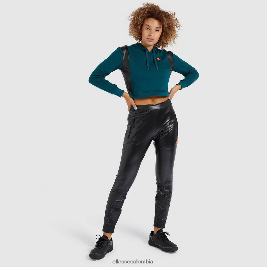 ropa verde azulado mujer Ellesse sudadera corta con capucha fioci 00TXB178