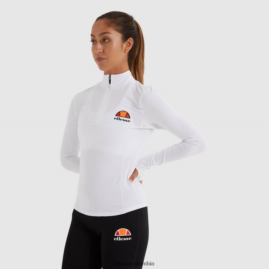 ropa blanco mujer Ellesse sofira top con cremallera 1/4 00TXB95