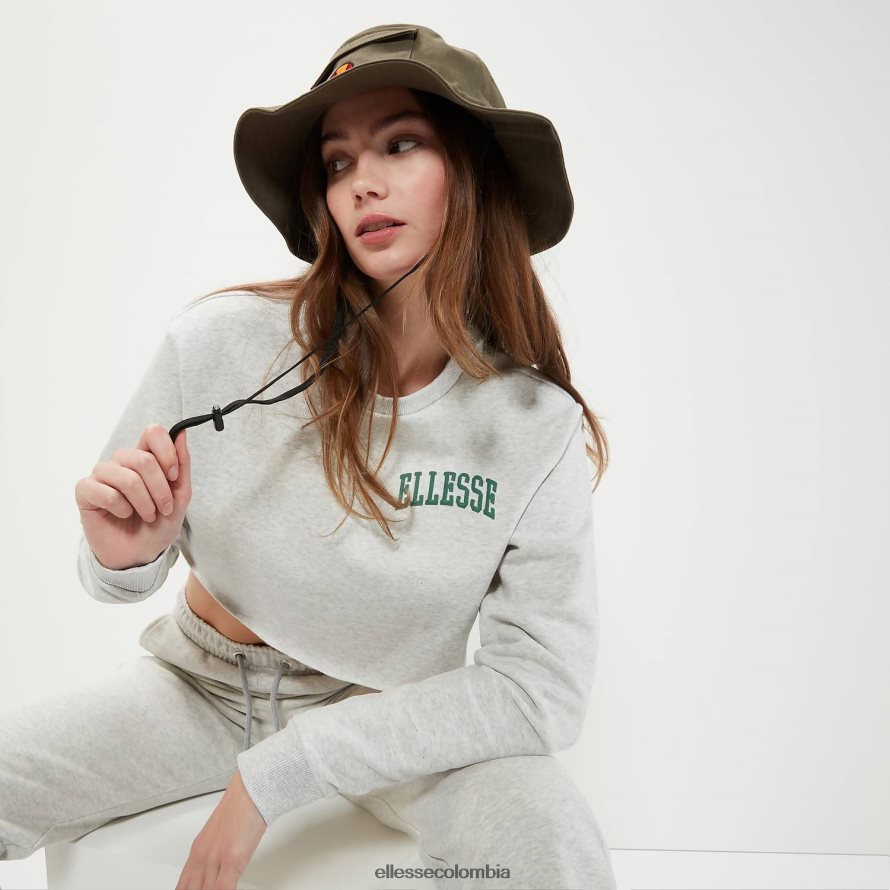 ropa marga gris claro mujer Ellesse sudadera corta canleo 00TXB41