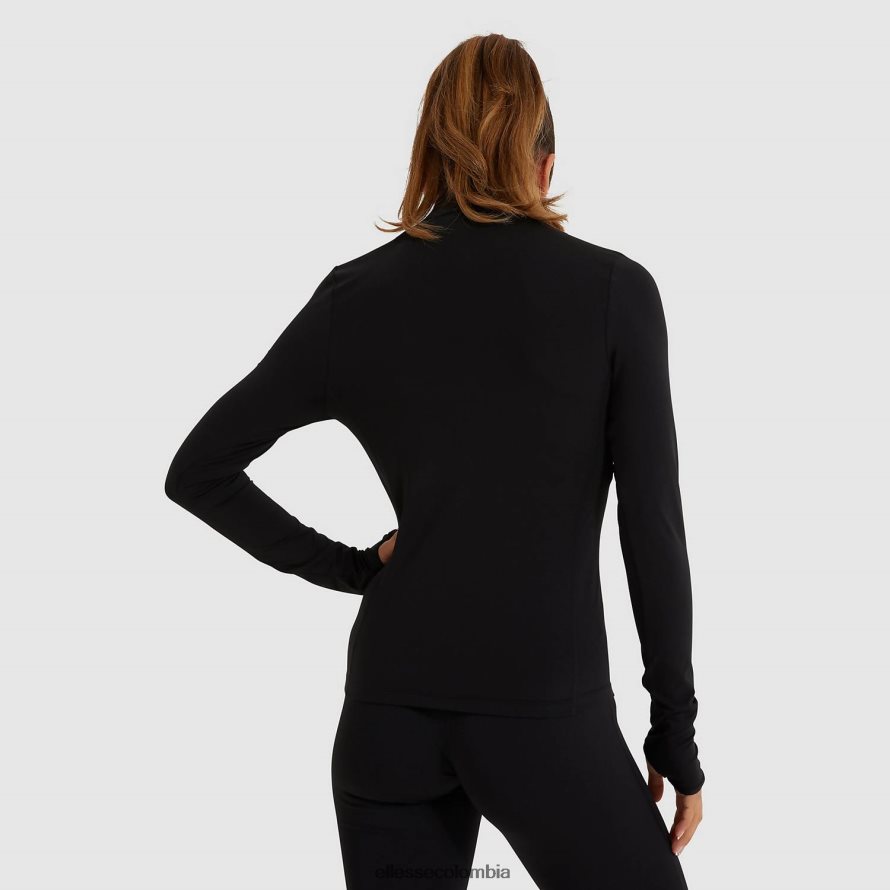 ropa negro mujer Ellesse sofira top con cremallera 1/4 00TXB96