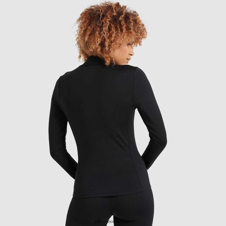 ropa negro mujer Ellesse sofira top con cremallera 1/4 00TXB96