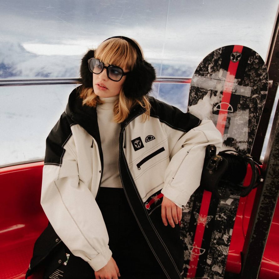 ropa blanco negro unisexo Ellesse chaqueta de esquí del mañana 00TXB9
